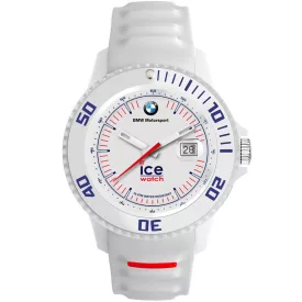 Ice Watch Bmw férfi karóra 48mm 000837, fehér számlappal, fehér szilikon szíjjal