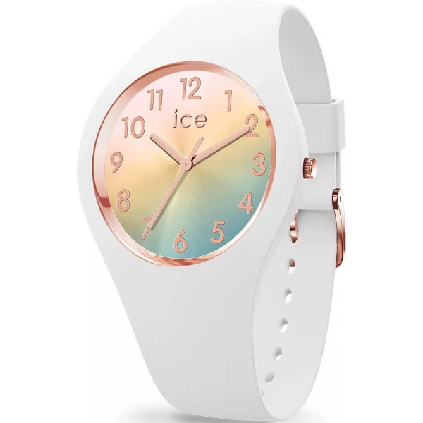 Ice Watch Sunset női karóra 37mm 024523, fehér szilikon szíjjal