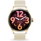 Ice Watch Smart 3.0 round 1.20 Gold Beige női okosóra 025115, fekete számlappal, bézs szilikon szíjjal