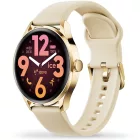 Ice Watch Smart 3.0 round 1.20 Gold Beige női okosóra 025115, fekete számlappal, bézs szilikon szíjjal
