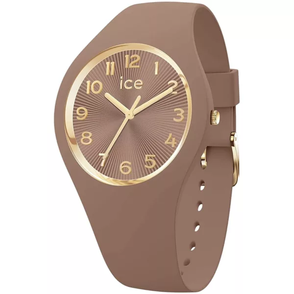 Ice Watch Champagne Mocha női karóra 025252, barna számlappal, barna szilikon szíjjal
