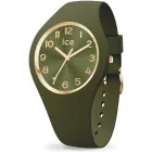 Ice Watch Champagne Olive Green női karóra 025254, zöld számlappal, zöld szilikon szíjjal