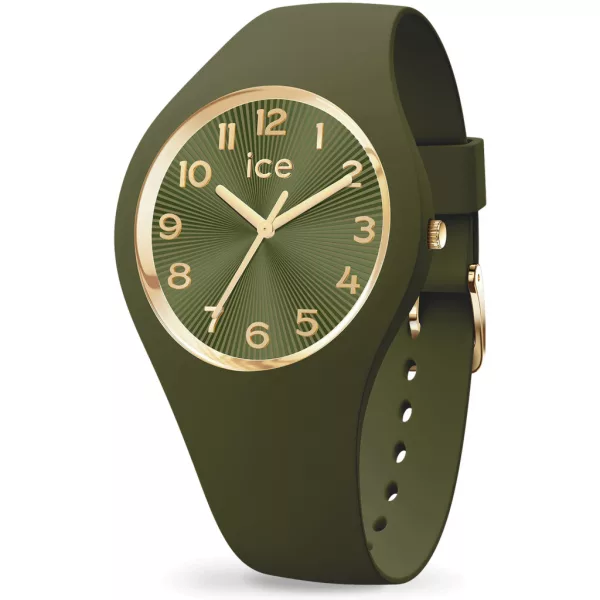 Ice Watch Champagne Olive Green női karóra 025254, zöld számlappal, zöld szilikon szíjjal