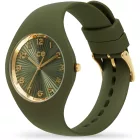 Ice Watch Champagne Olive Green női karóra 025254, zöld számlappal, zöld szilikon szíjjal