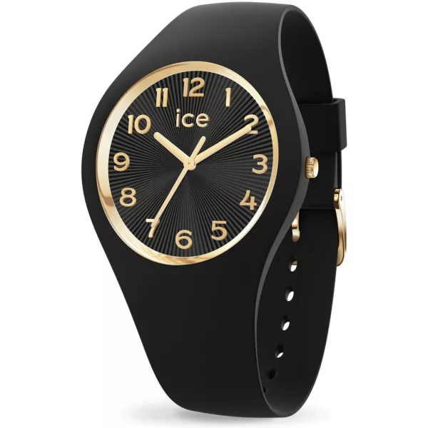 Ice Watch Champagne Black női karóra 025257, fekete számlappal, fekete szilikon szíjjal