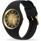 Ice Watch Champagne Black Gold Shades női karóra 025258, fekete számlappal, fekete szilikon szíjjal