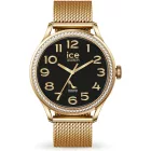 Ice Watch Smart ST 2.0 round 1.20 Gold női okosóra 025316, fekete számlappal, arany nemesacél szíjjal