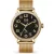 Ice Watch Smart ST 2.0 round 1.20 Gold női okosóra 025316, fekete számlappal, arany nemesacél szíjjal