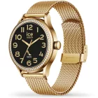 Ice Watch Smart ST 2.0 round 1.20 Gold női okosóra 025316, fekete számlappal, arany nemesacél szíjjal