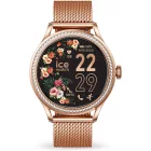 Ice Watch Smart ST 2.0 round 1.20 Rose-Gold női okosóra 025317, fekete számlappal, rose gold nemesacél szíjjal