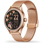 Ice Watch Smart ST 2.0 round 1.20 Rose-Gold női okosóra 025317, fekete számlappal, rose gold nemesacél szíjjal
