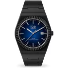 Ice Watch PW Black Blue Radial férfi karóra 025761, fekete számlappal, fekete szilikon szíjjal