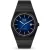 Ice Watch PW Black Blue Radial férfi karóra 025761, fekete számlappal, fekete szilikon szíjjal