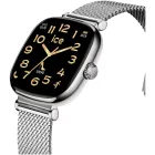 Ice Watch Smart SQ 2.0 square 1.70 Silver Milanese női okosóra 025820, fekete számlappal, ezüst nemesacél szíjjal
