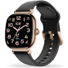 Ice Watch Smart SQ 2.0 square 1.70 Rose-Gold Black női okosóra 025890, fekete számlappal, fekete szilikon szíjjal