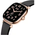 Ice Watch Smart SQ 2.0 square 1.70 Rose-Gold Black női okosóra 025890, fekete számlappal, fekete szilikon szíjjal