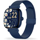 Ice Watch Smart SQ 2.0 square 1.70 Milanese Blue női okosóra 025891, fekete számlappal, kék nemesacél szíjjal