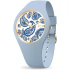 Ice Watch Flower Blue Aura női karóra 025899, kék számlappal, kék szilikon szíjjal