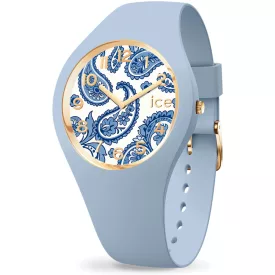 Ice Watch Flower Blue Aura női karóra 025899, kék számlappal, kék szilikon szíjjal