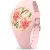 Ice Watch Flower Soft Pink Lily női karóra 025900, rózsaszín számlappal, rózsaszín szilikon szíjjal