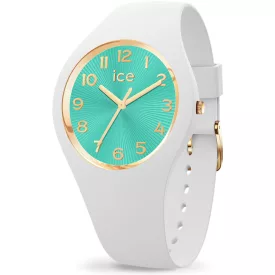 Ice Watch Champagne White Turquoise női karóra 025931, kék számlappal, kék szilikon szíjjal
