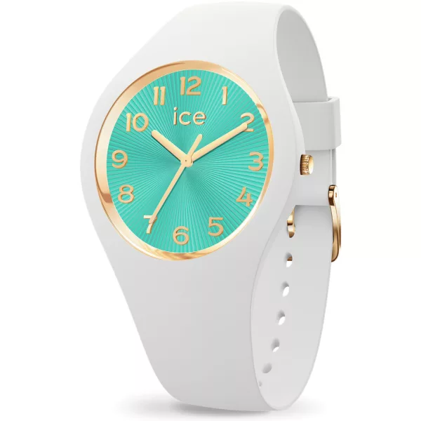 Ice Watch Champagne White Turquoise női karóra 025931, kék számlappal, kék szilikon szíjjal