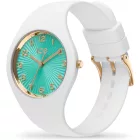 Ice Watch Champagne White Turquoise női karóra 025931, kék számlappal, kék szilikon szíjjal