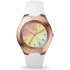 Ice Watch Bubble White Sunset Rainbow női karóra 025953, fehér számlappal, fehér szilikon szíjjal