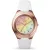 Ice Watch Bubble White Sunset Rainbow női karóra 025953, fehér számlappal, fehér szilikon szíjjal