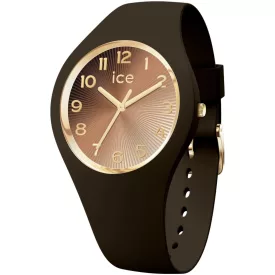Ice Watch Champagne Cappuccino női karóra 026173, barna számlappal, barna szilikon szíjjal
