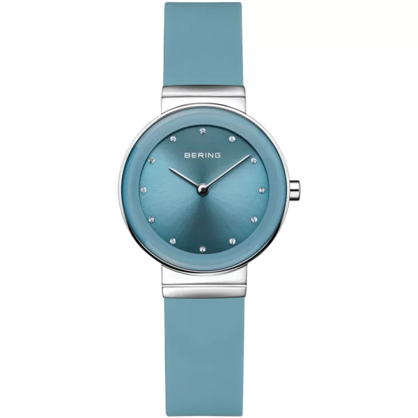 Bering Classic női karóra 10129-708-K, kék számlappal, kék szilikon szíjjal