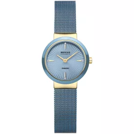 Bering Ceramic női karóra 10725-339, kék számlappal, kék nemesacél szíjjal