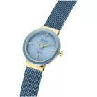 Bering Ceramic női karóra 10725-339, kék számlappal, kék nemesacél szíjjal