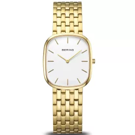 Bering Classic női karóra 12526-734, fehér számlappal, arany nemesacél szíjjal