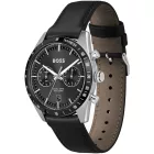 Hugo Boss Tourmaster férfi karóra HB1514284, fekete számlappal, fekete bőr szíjjal