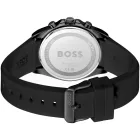 Hugo Boss Strike férfi karóra HB1514289, fekete számlappal, fekete szilikon szíjjal