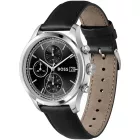 Hugo Boss Stratus férfi karóra HB1514326, fekete számlappal, fekete bőr szíjjal