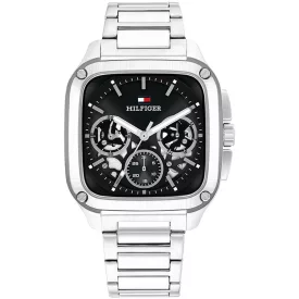 Tommy Hilfiger Herald férfi karóra TH1710758, fekete számlappal, ezüst nemesacél szíjjal