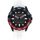Tommy Hilfiger TH-Regatta férfi karóra TH1792264, fekete számlappal, fehér szilikon szíjjal