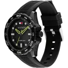 Tommy Hilfiger TH-Regatta férfi karóra TH1792266, fekete számlappal, fekete szilikon szíjjal