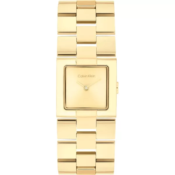 Calvin Klein Meridian női karóra CK25100089, arany számlappal, arany nemesacél szíjjal