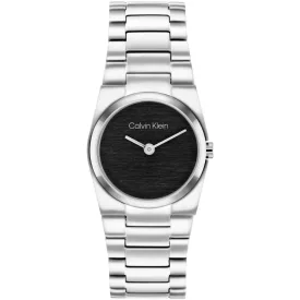 Calvin Klein Unite női karóra CK25100121, fekete számlappal, ezüst nemesacél szíjjal