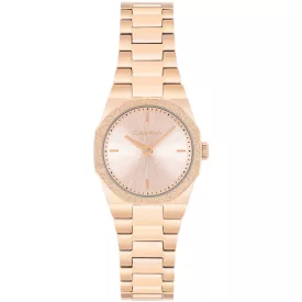 Calvin Klein Geometric Elegance női karóra CK25100143, rose gold számlappal, rose gold nemesacél szíjjal