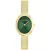Calvin Klein Twisted Bezel női karóra CK25100152, zöld számlappal, arany nemesacél szíjjal