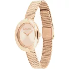 Calvin Klein Twisted Bezel női karóra CK25100153, arany számlappal, rose gold nemesacél szíjjal