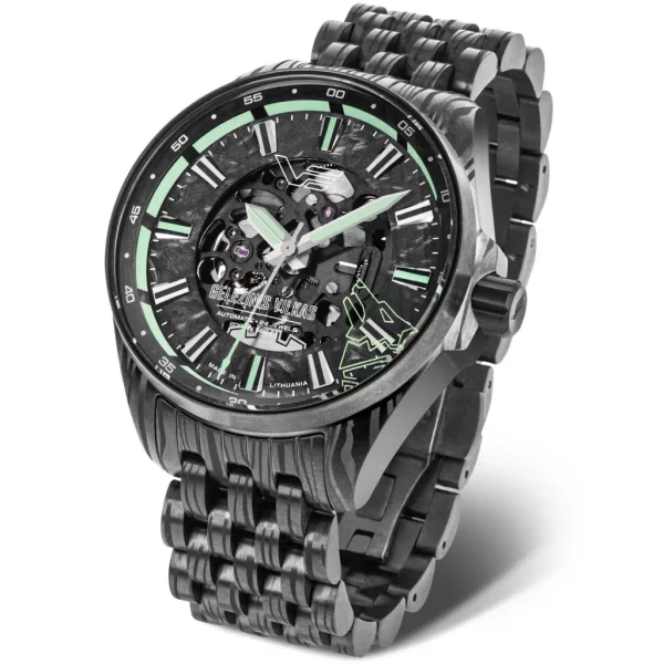 Vostok Europe Geležinis Vilkas férfi karóra NH72-326D777, szürke nemesacél szíjjal