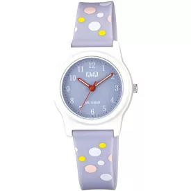 Q&Q unisex karóra G23A-013VY, lila számlappal, lila műanyag szíjjal
