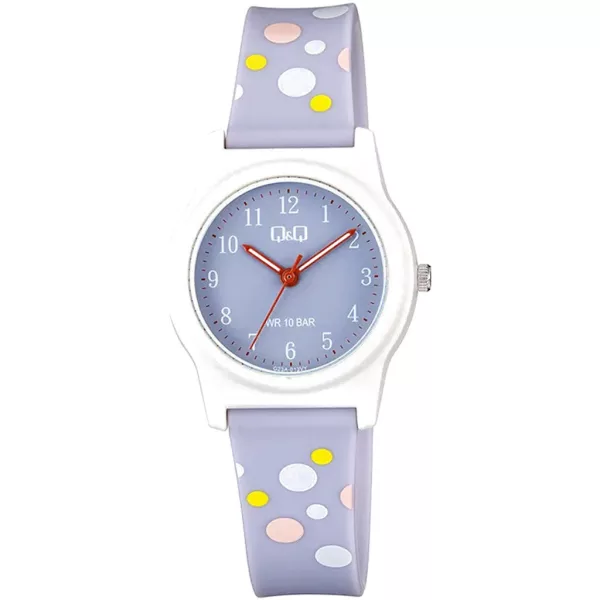 Q&Q unisex karóra G23A-013VY, lila számlappal, lila műanyag szíjjal