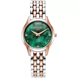 Roamer Soleure női karóra 547857 49 75 50, gyöngyház számlappal, ezüst és rose gold nemesacél szíjjal