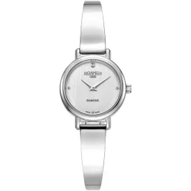 Roamer Elegance Diamond Round női karóra 548845 41 15 50, ezüst számlappal, ezüst nemesacél szíjjal